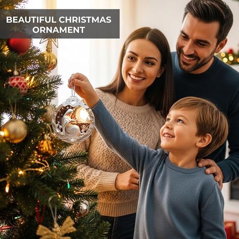 حلي عيد الميلاد 2025 تأثير الزجاج الملون الصناعي، زخارف شجرة عيد الميلاد مؤرخة، تبادل هدايا صائد الشمس الأكريليك، حشوات تخزين فريدة من نوعها لعيد الميلاد للنساء والرجال (الميلاد المقمر) in Kuwait