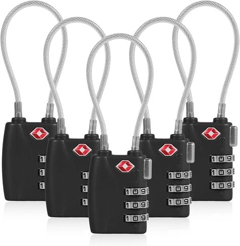 1Pcs Luggage Locks 3 Digit Travel Combination Locks Portable Small Combination Padlocks Zinc Alloy Suitcase Locks for Travel Bag Suitcase Lockers Backpack,Silver in Kuwait