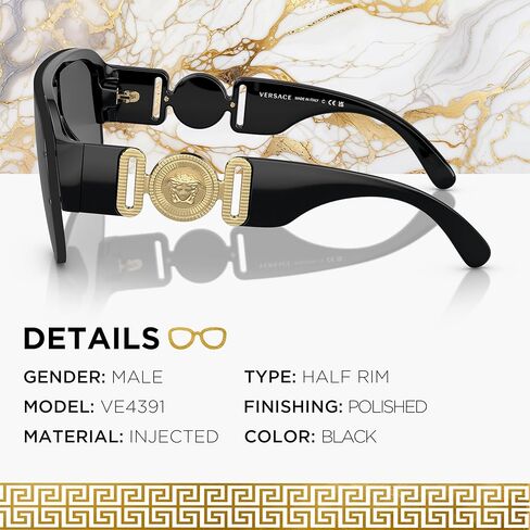 Versace VE4391 Medusa Biggie Shield Sunglasses with Luxury Eyewear kit in Saudi Arabia