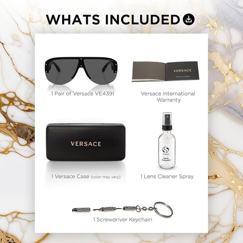 Versace VE4391 Medusa Biggie Shield Sunglasses with Luxury Eyewear kit in Saudi Arabia