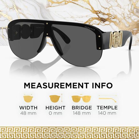 Versace VE4391 Medusa Biggie Shield Sunglasses with Luxury Eyewear kit in Saudi Arabia