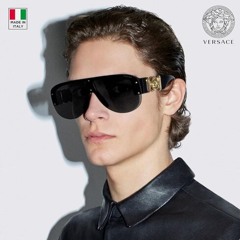 Versace VE4391 Medusa Biggie Shield Sunglasses with Luxury Eyewear kit in Saudi Arabia