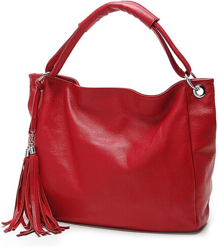zency 100% Soft Genuine Leather Ladies Shoulder Bags Tassel Women's Handbag Messenger Satchel Crossbody in Saudi Arabia
