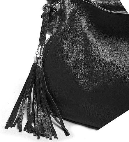 zency 100% Soft Genuine Leather Ladies Shoulder Bags Tassel Women's Handbag Messenger Satchel Crossbody in Saudi Arabia