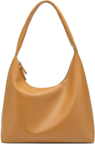GRPKSSIB Leather Hobo Bags for Women Crescent Shoulder Bag Slouchy Tote Handbags Soft Underarm Purses in Saudi Arabia