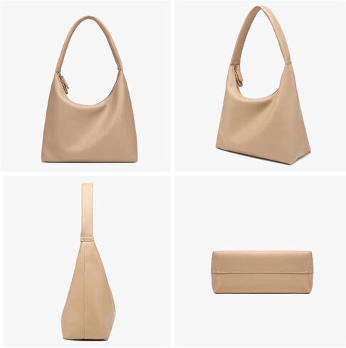 GRPKSSIB Leather Hobo Bags for Women Crescent Shoulder Bag Slouchy Tote Handbags Soft Underarm Purses in Saudi Arabia