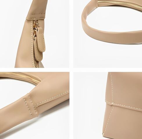 GRPKSSIB Leather Hobo Bags for Women Crescent Shoulder Bag Slouchy Tote Handbags Soft Underarm Purses in Saudi Arabia