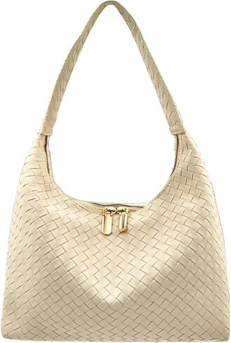 GRPKSSIB Leather Hobo Bags for Women Crescent Shoulder Bag Slouchy Tote Handbags Soft Underarm Purses in Saudi Arabia