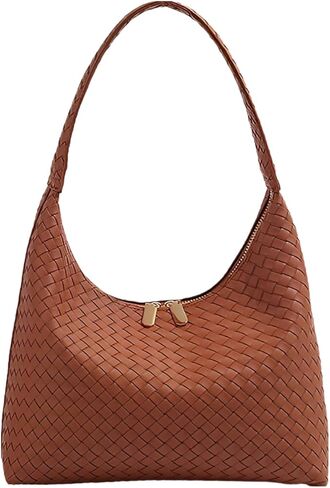 GRPKSSIB Leather Hobo Bags for Women Crescent Shoulder Bag Slouchy Tote Handbags Soft Underarm Purses in Saudi Arabia