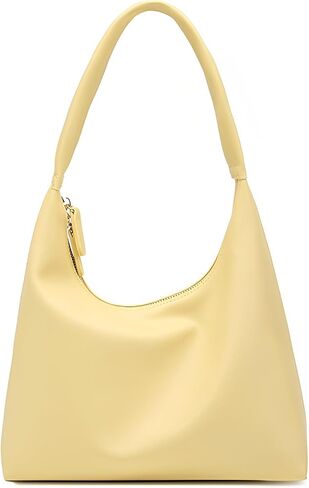 GRPKSSIB Leather Hobo Bags for Women Crescent Shoulder Bag Slouchy Tote Handbags Soft Underarm Purses in Saudi Arabia