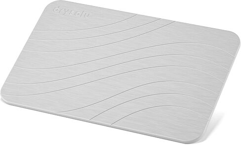 DRYSOLU Stone Bath Mat Diatomaceous Earth Bath Mat Stone Shower Mat Fast Water Drying Ultra Absorbent Pad Diatomite Mat,Non-Slip Mat for Bathroom,Kitchen,Pet,15.35x23.62in,Hard,Drak Green,1-Pack in Saudi Arabia