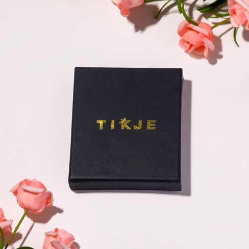 مجموعة أقراط من الفضة الإسترلينية 925 من TIKJE، أقراط مربعة الشكل مطلية بالذهب الأبيض عيار 14 قيراط على شكل فراشة نحلة تلعثم للنساء، 2/3 أزواج (خالية من النيكل) in Kuwait