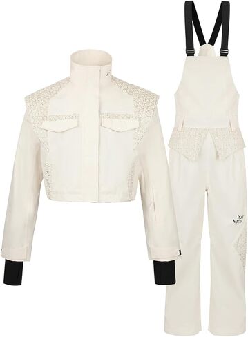 ISEE MIGGA Snow Suits Women Slim Ski Jacket وسروال مجموعة مقاومة للماء للتزلج على الجليد الرياضات الشتوية الأنيقة in Kuwait