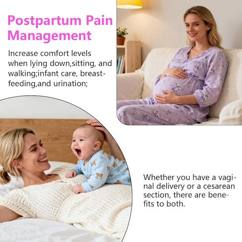 Postpartum Cold Pack, Perineal Cooling Pad Pregnancy & Hemorrhoid Pain Relief, Postpartum Ice Pack Pads with 2 Washable Sleeves (2 ice Pack+2 Fabric Cover) (Pink) in Saudi Arabia