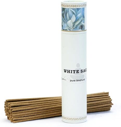 أعواد بخور Seedlink White Sage (5 جرام، حوالي 20 عصي) لتنظيف الطاقة السلبية | بخور العلاج العطري النقي والطبيعي للتأمل واليوجا والتنقية الروحية (20) in Kuwait