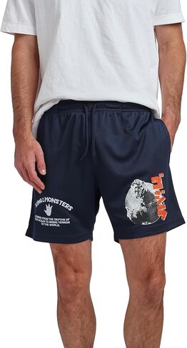 Godzilla King of Monsters Men’s Navy Blue Lounge Shorts in Saudi Arabia