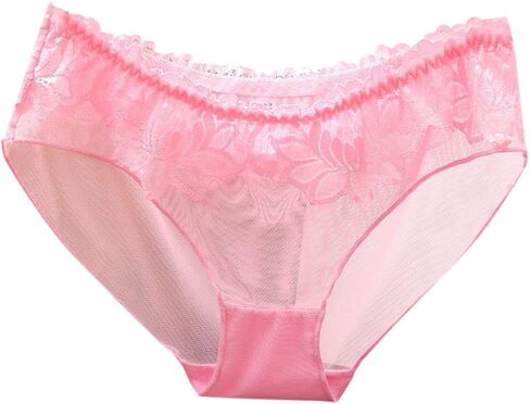 Sexy Panties for Women Ice Silk Sheer Lace See Through Underwear Ladies Low Rise Boyshort Brief 2025 in Saudi Arabia