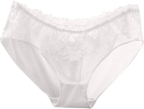 Sexy Panties for Women Ice Silk Sheer Lace See Through Underwear Ladies Low Rise Boyshort Brief 2025 in Saudi Arabia