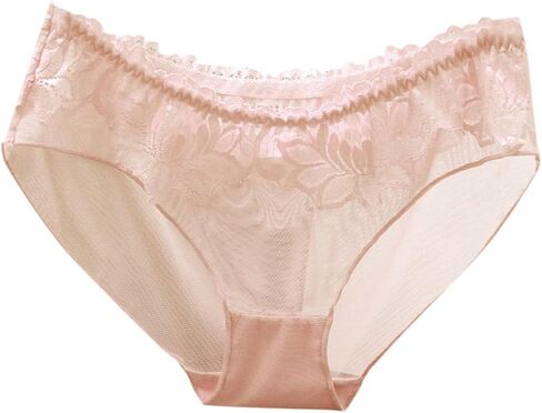 Sexy Panties for Women Ice Silk Sheer Lace See Through Underwear Ladies Low Rise Boyshort Brief 2025 in Saudi Arabia
