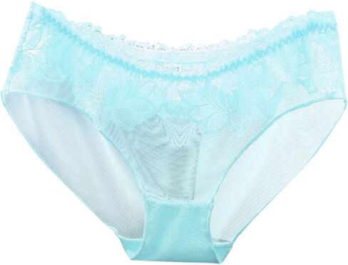 Sexy Panties for Women Ice Silk Sheer Lace See Through Underwear Ladies Low Rise Boyshort Brief 2025 in Saudi Arabia