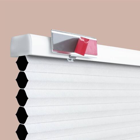 REGAL estate QuickInsta PeelMount No Drill No Tools Cordless 1.5" Blackout Cellular Shades, 25" W x 48" H, White in Saudi Arabia