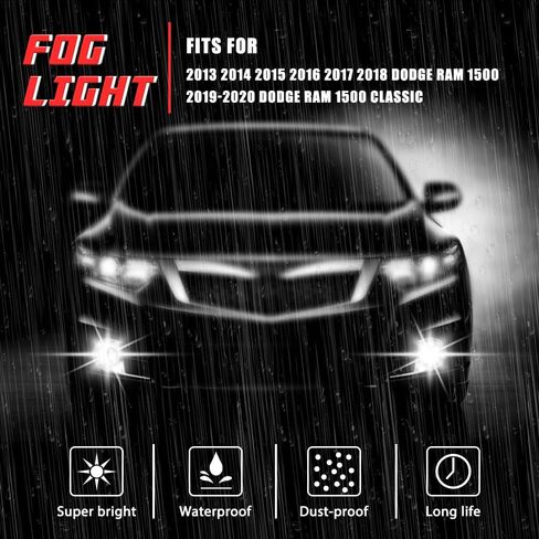 Driving Fog Lights Lamps Replacement for 2008-2010 Toyota Corolla Altis with H11 12V 55W Halogen Bulbs (Clear Lens) in Saudi Arabia