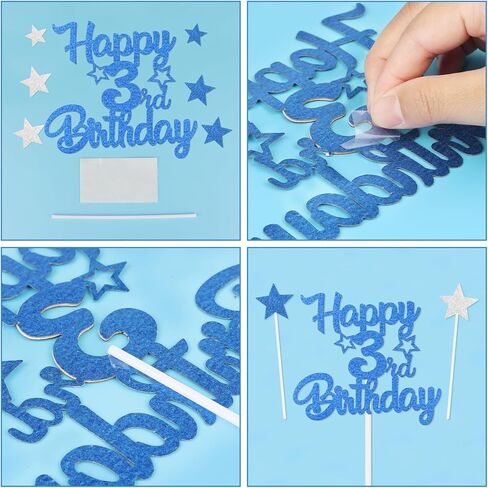 iNINGER Royal Blue 11th Birthday Candles Cake Topers Set,Men 11th Birthday Decorations,Royal Blue Number 11 Candle for Cake,Boys Girls Personalised Cupcake Toppers for Men Women Party Supplies in Saudi Arabia