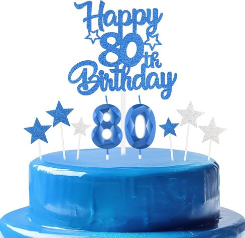iNINGER Royal Blue 11th Birthday Candles Cake Topers Set,Men 11th Birthday Decorations,Royal Blue Number 11 Candle for Cake,Boys Girls Personalised Cupcake Toppers for Men Women Party Supplies in Saudi Arabia