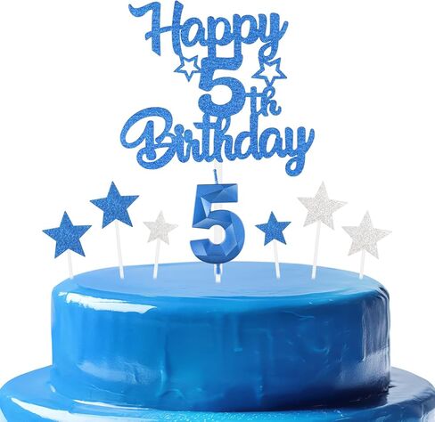 iNINGER Royal Blue 11th Birthday Candles Cake Topers Set,Men 11th Birthday Decorations,Royal Blue Number 11 Candle for Cake,Boys Girls Personalised Cupcake Toppers for Men Women Party Supplies in Saudi Arabia