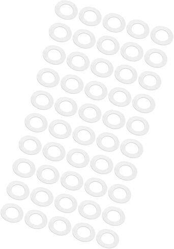 Nylon Flat Washers - 50 Packs Flat Washers Assortment Kits Fits for Screw and Bolts - M18 x 27mm x 1mm Clear in Kuwait
