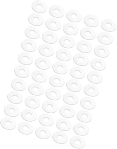 Nylon Flat Washers - 50 Packs Flat Washers Assortment Kits Fits for Screw and Bolts - M18 x 27mm x 1mm Clear in Kuwait