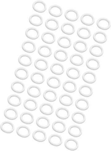 Nylon Flat Washers - 50 Packs Flat Washers Assortment Kits Fits for Screw and Bolts - M18 x 27mm x 1mm Clear in Kuwait