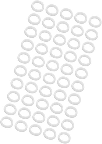 Nylon Flat Washers - 50 Packs Flat Washers Assortment Kits Fits for Screw and Bolts - M18 x 27mm x 1mm Clear in Kuwait