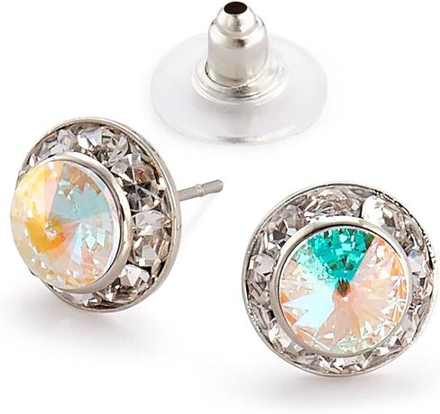 Star Light Crystal Jewelry | Crystal Clear and Crystal AB Rhinestone Clip On or Pierced Earrings for Dance, Pageant, Prom, Performance, Wedding in Saudi Arabia