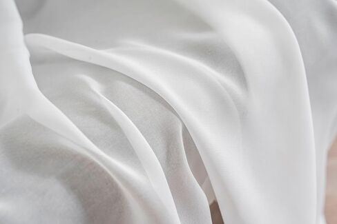 AIDUOMAER White Sheer Curtains 90 Inch Length 2 Panels, Light Filtering Rod Pocket & Clip Ring Compatible Drapes, Privacy Sheers for Bedroom, Living Room & Dining Room, Each Panel 50" W x 90" L in Saudi Arabia