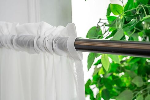AIDUOMAER White Sheer Curtains 90 Inch Length 2 Panels, Light Filtering Rod Pocket & Clip Ring Compatible Drapes, Privacy Sheers for Bedroom, Living Room & Dining Room, Each Panel 50" W x 90" L in Saudi Arabia