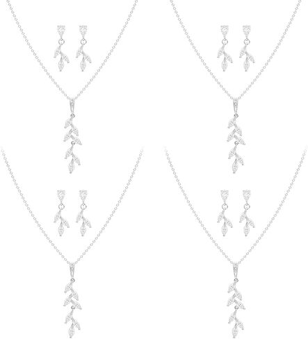 CEELGON Leaf Jewelry Set Bridesmaid Gifts I Couldn’t Tie The Knot Without You Wedding Bridal Proposal Box Gifts for Women in Saudi Arabia