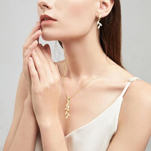 CEELGON Leaf Jewelry Set Bridesmaid Gifts I Couldn’t Tie The Knot Without You Wedding Bridal Proposal Box Gifts for Women in Saudi Arabia