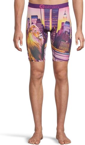Ethika Men’s Boxer Brief, Knee Length, 4-Way Stretch Performance Underwear with Graphic Prints - Kingz Jungle in Saudi Arabia