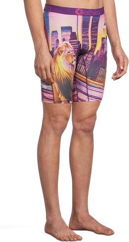 Ethika Men’s Boxer Brief, Knee Length, 4-Way Stretch Performance Underwear with Graphic Prints - Kingz Jungle in Saudi Arabia