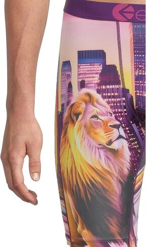 Ethika Men’s Boxer Brief, Knee Length, 4-Way Stretch Performance Underwear with Graphic Prints - Kingz Jungle in Saudi Arabia
