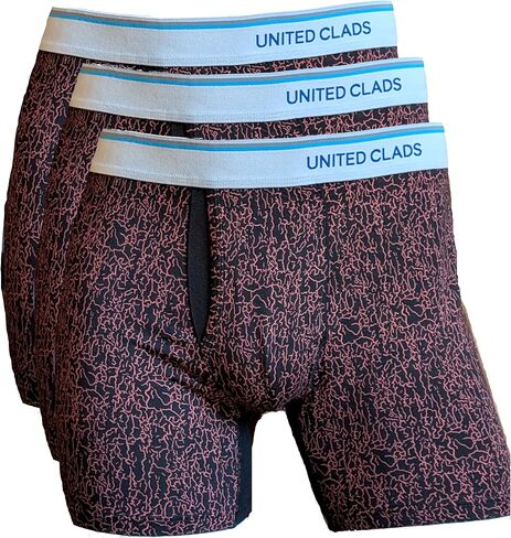 United Clads Men's Premium Quality Classic Fit Boxer Briefs - 6 inch Inseam - 3 Pack in Saudi Arabia
