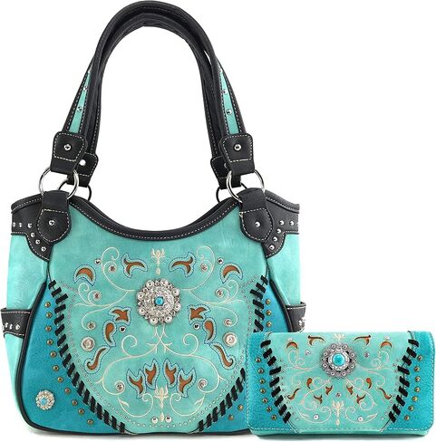 مجموعة محفظة وحقيبة يد نسائية من Zelris Spring Bloom Western Concho in Saudi Arabia