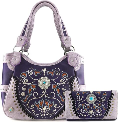 مجموعة محفظة وحقيبة يد نسائية من Zelris Spring Bloom Western Concho in Saudi Arabia