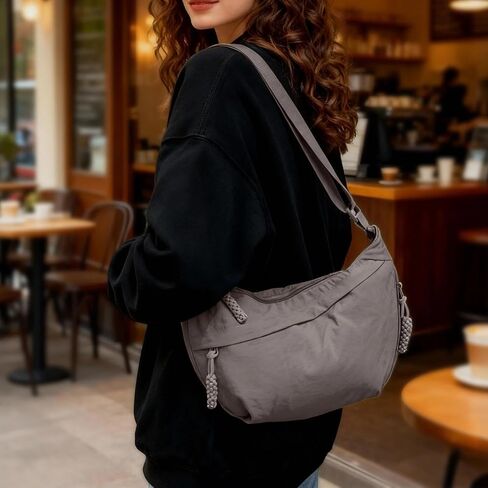 Women Crossbody Shoulder Bag Lightweight Casual Travel Purse with Adjustable Strap Multi Compartment Tote Shopping Outdoor in Saudi Arabia