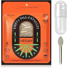 000 كبسولة مفصولة عدد 1000، كبسولات نباتية فارغة فاخرة بحجم 000 مفصولة في حقيبتين، كبسولة حبوب شفافة لملء المكملات الغذائية بنفسك in Kuwait