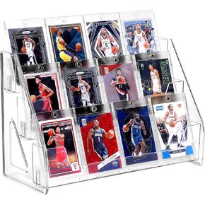 TrendTrust Trading Card Display Stand, Vertical Holder for Baseball Basketball Sports Graded Card Display Stand Tabletop for PSA BGS SGC Slabs, Snap-On Assembly(5 Tier, 1 Pack) in Kuwait