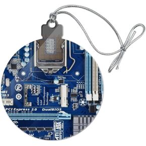 GRAPHICS & MORE Blue Computer Motherboard Processor CPU Acrylic Christmas Tree Holiday Ornament in Saudi Arabia