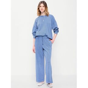 بنطلون رياضي بخصر عالٍ وواسع الساق من Old Navy - أزرق لوبيليا in Saudi Arabia