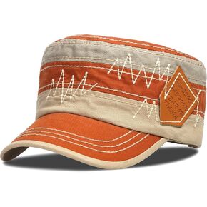 قبعات LXOrdora Cadet Army Caps Flat Top Hat قبعة بيسبول عسكرية للجنسين in Kuwait